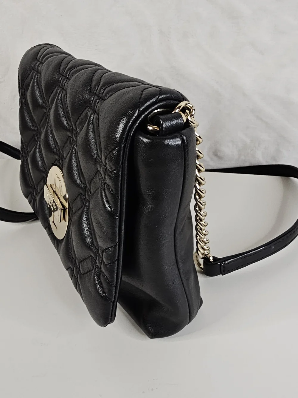 Kate Spade Black Quilted Leather Crossbody Bag